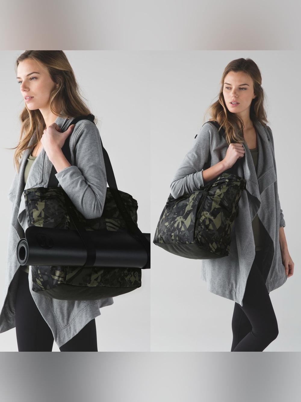 Lululemon Live Free Tote Bag Black Olive Camo